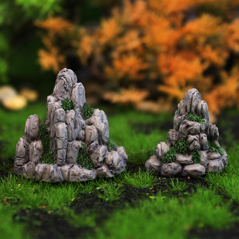 Aquarium Marine Stone - 미니 산악 미니어처 인공 언덕 장난감,