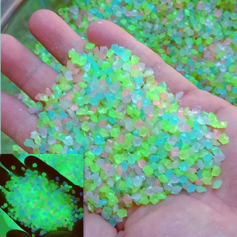 Aquarium Marine Stone - 1000pcs 어두운 자갈 돌에 3-5mm 빛나는