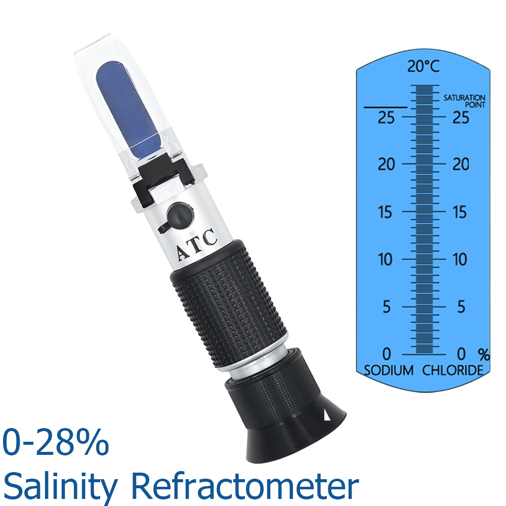 Marine Aquarium Water Analyzer - ATC 굴절계 해수 염분 측정기 0-28%