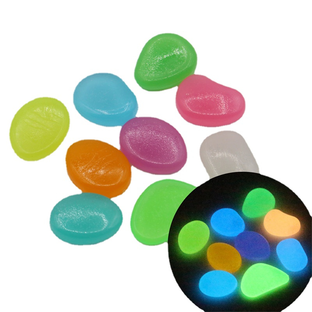 Aquarium Marine Stone - 50pcs 빛나는 돌 형광 자갈 자갈