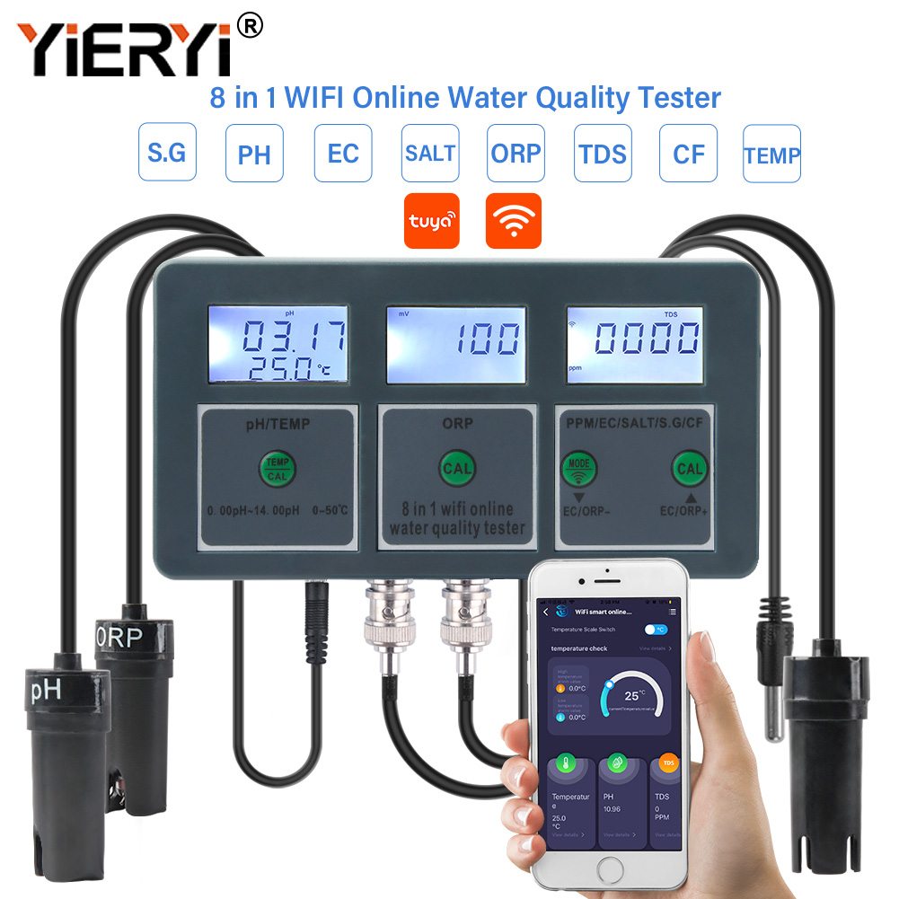 Marine Aquarium Water Analyzer - 이에리이 와이파이 투야 스마트 PH ORP
