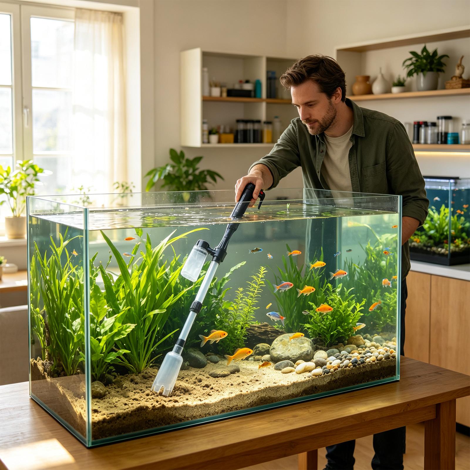 3 in 1 수족관 진공 청소기 물갈이 기능이 있는 모 - Aquarium Marine Sand 리뷰 및 가격