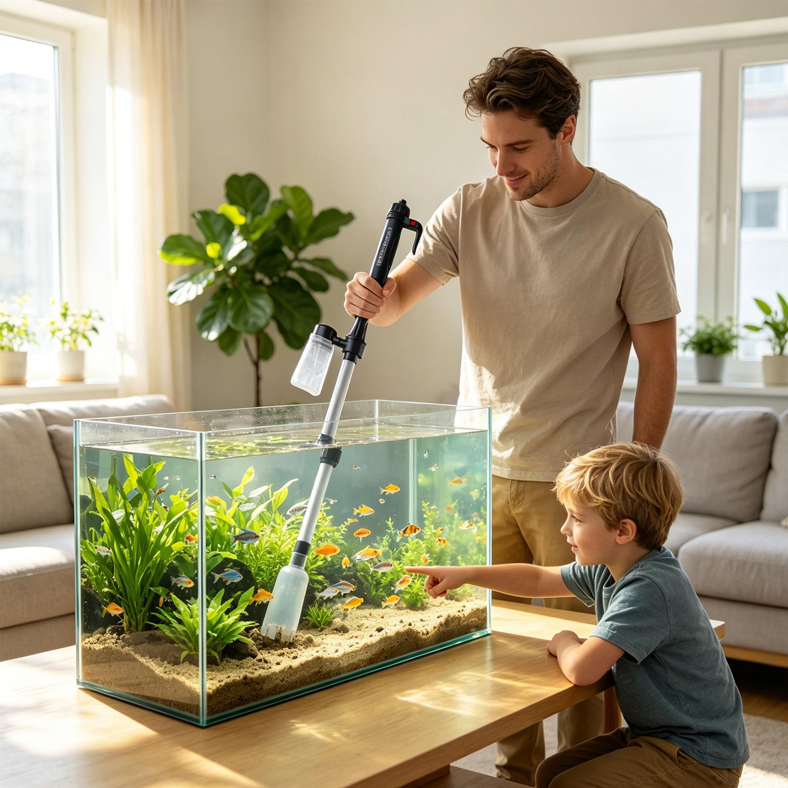 3 in 1 수족관 진공 청소기 물갈이 기능이 있는 모 - Aquarium Marine Sand 리뷰 및 가격