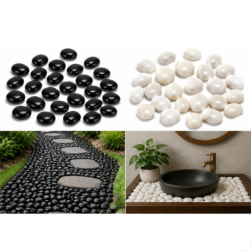 흰색&검정색 광택 강돌 200g-400g, 어항 수족관 - Aquarium Marine Stone 리뷰 및 가격
