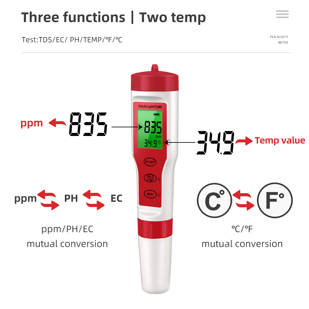 디지털 수질 측정기 TDS PH 측정기 PH/TDS/E - Marine Aquarium Water Analyzer 리뷰 및 가격