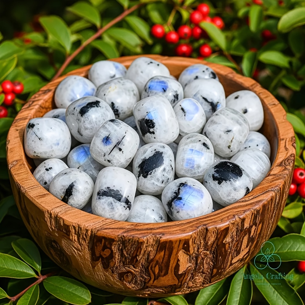 1봉지 100g 천연 화려한 문스톤 텀블 스톤 - 놀라 - Aquarium Marine Stone 리뷰 및 가격