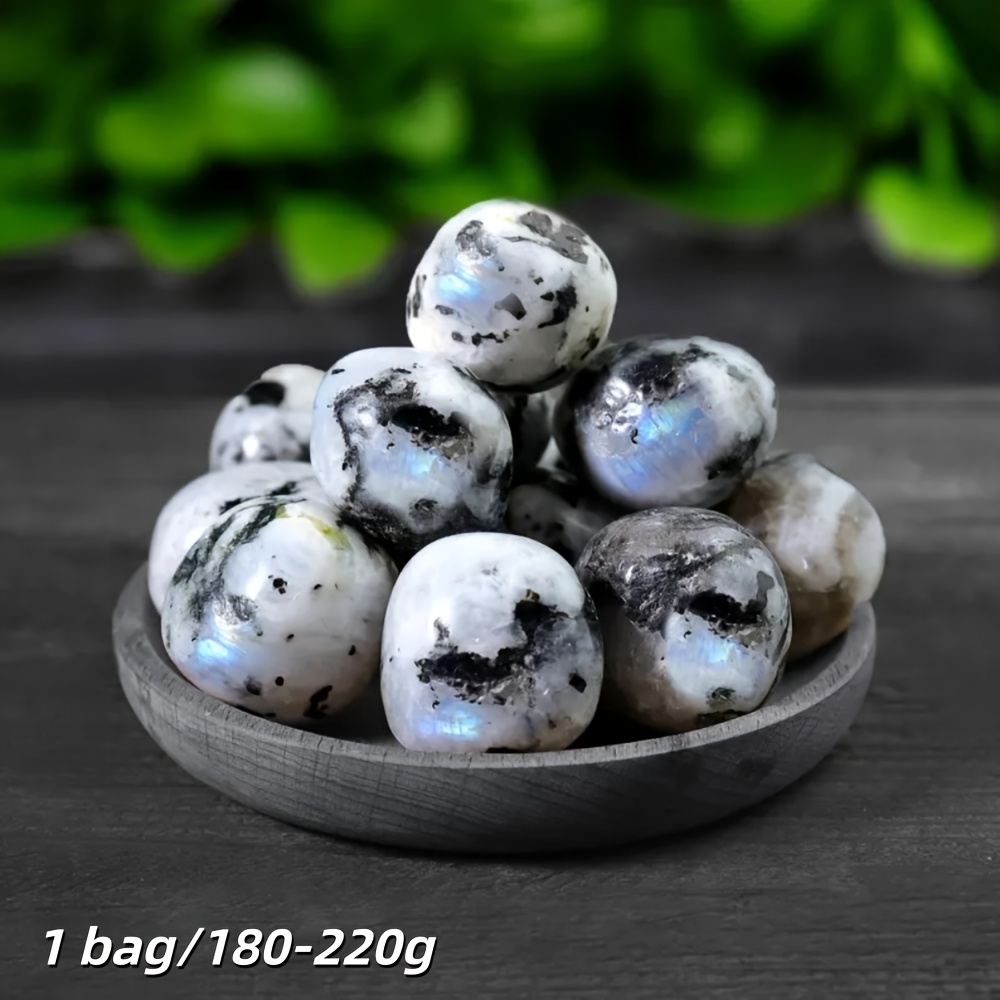 1봉지 100g 천연 화려한 문스톤 텀블 스톤 - 놀라 - Aquarium Marine Stone 리뷰 및 가격