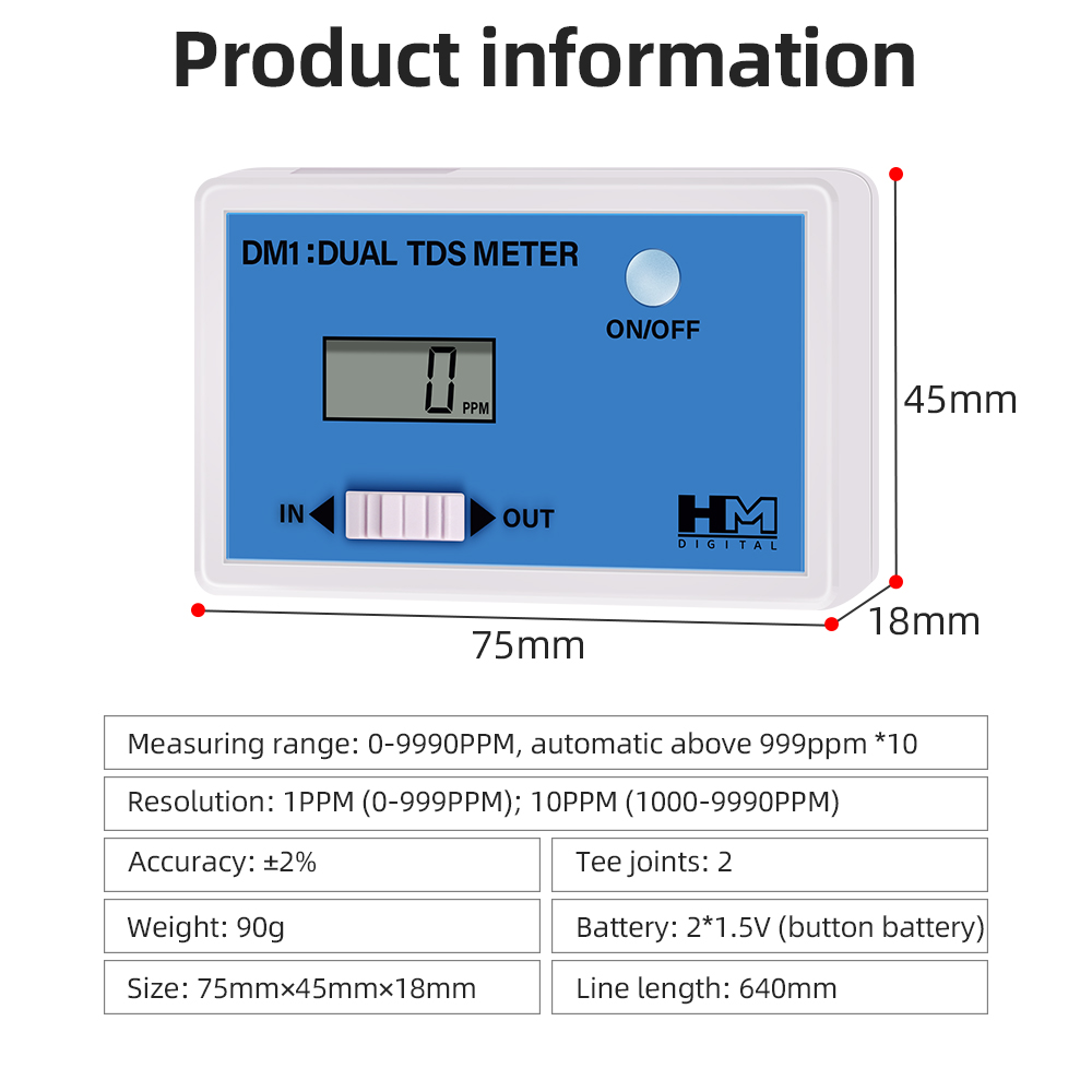 DM1 듀얼 TDS 수질 테스터, 듀얼 ec측정기 디지 - Marine Aquarium Water Analyzer 리뷰 및 가격